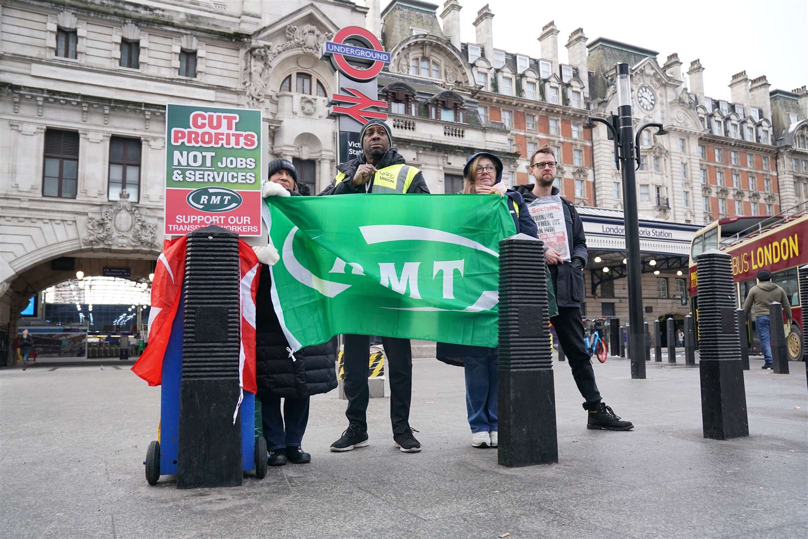 The travel disruption was followed on Tuesday by the first of a wave of train strikes (Jonathan Brady/PA)