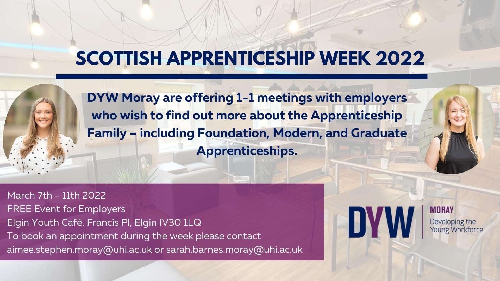 Employers can learn more about the benefits of apprenticeships thanks to a series of one-to-one sessions next week.