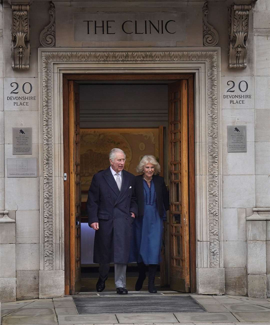 Charles and Camilla depart The London Clinic where the King had undergone a procedure for an enlarged prostate (PA)