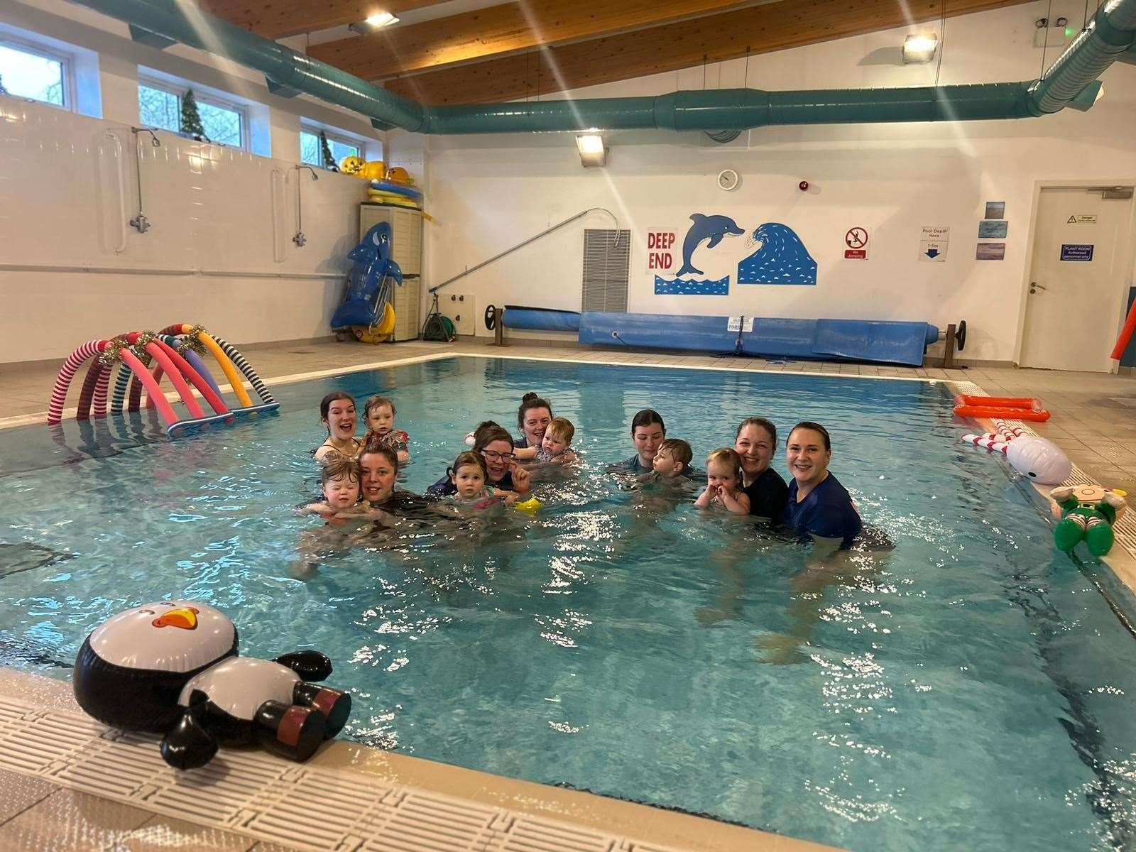 Little Fins with instructor Leona Wright at Moray Hydrotherapy Pool.