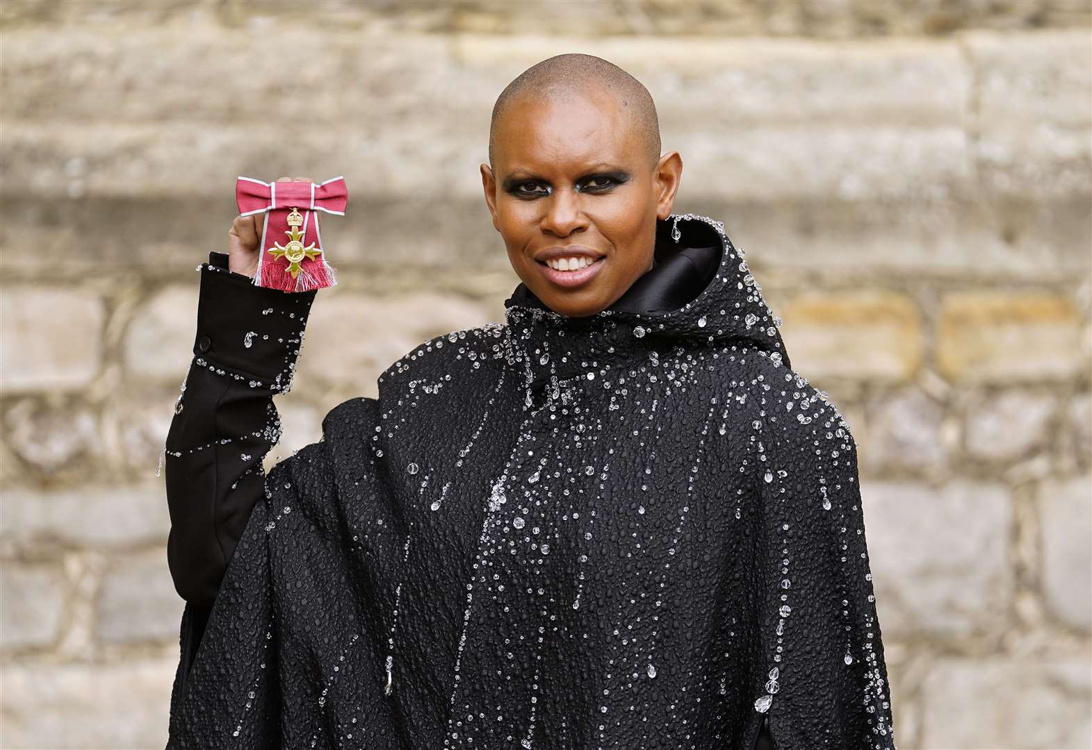 Skin with her OBE medal (Andrew Matthews/PA)
