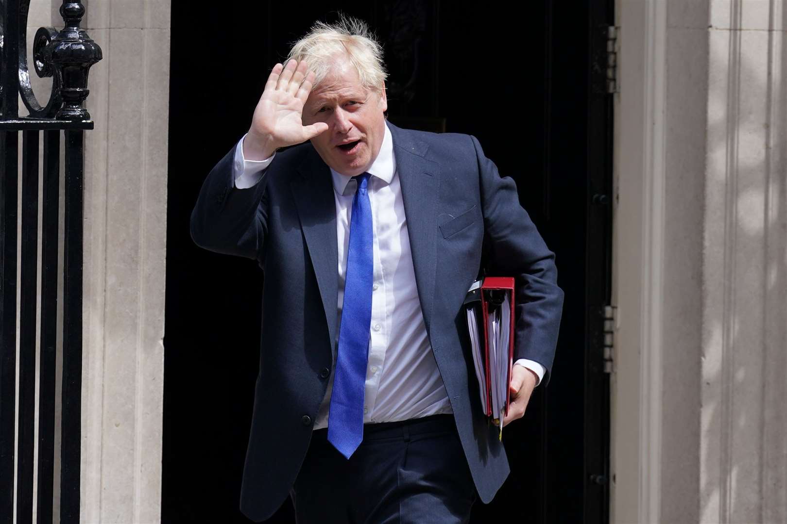 Boris Johnson leaves Downing Street on Wednesday morning (Stefan Rousseau/PA)