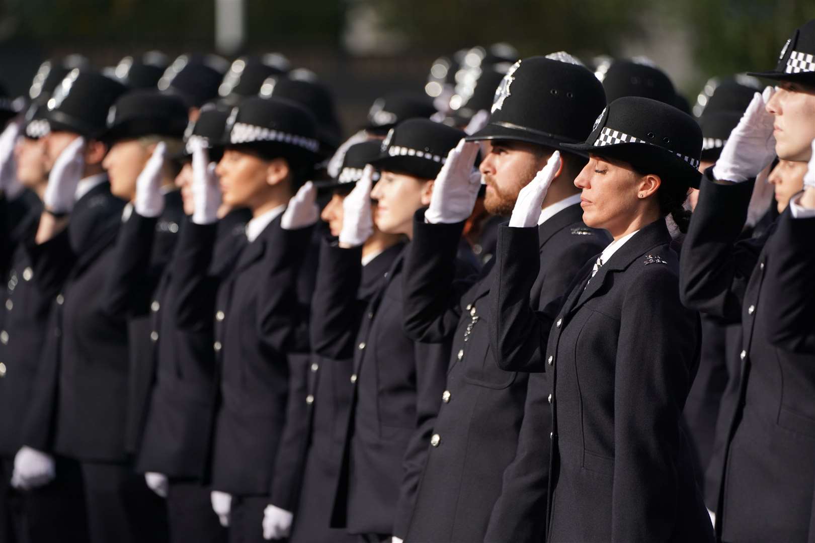 Thousands of police officers will line the route of the coronation procession (Kirsty O’Connor/PA)