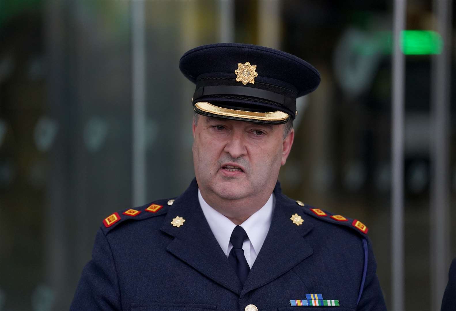 Chief Superintendent Tony Lonergan speaks to the media outside the Central Criminal Court in Dublin (Brian Lawless/PA)