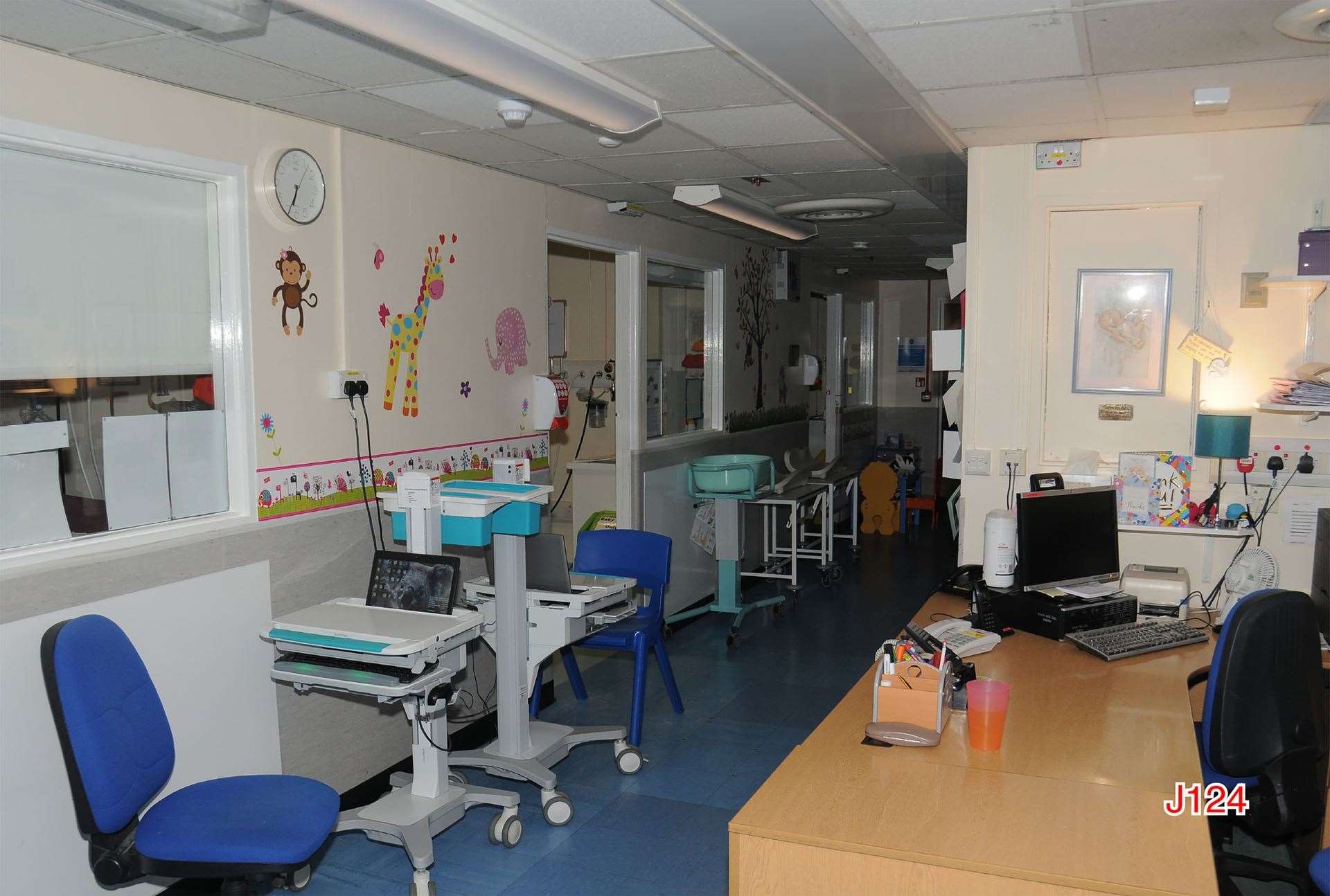 The corridor within the Countess of Chester Hospital’s neonatal unit showing the entrances to nurseries 2, 3 and 4 (Cheshire Constabulary/CPS/PA)