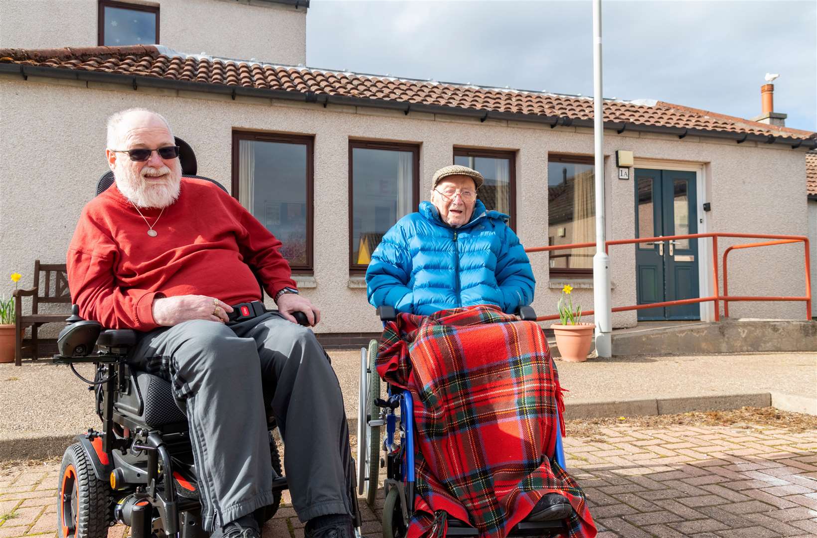 Jim Bremner (left) and Alan Walker are part of the call for more wheelchair-accessible taxis in Moray. Picture: Beth Taylor