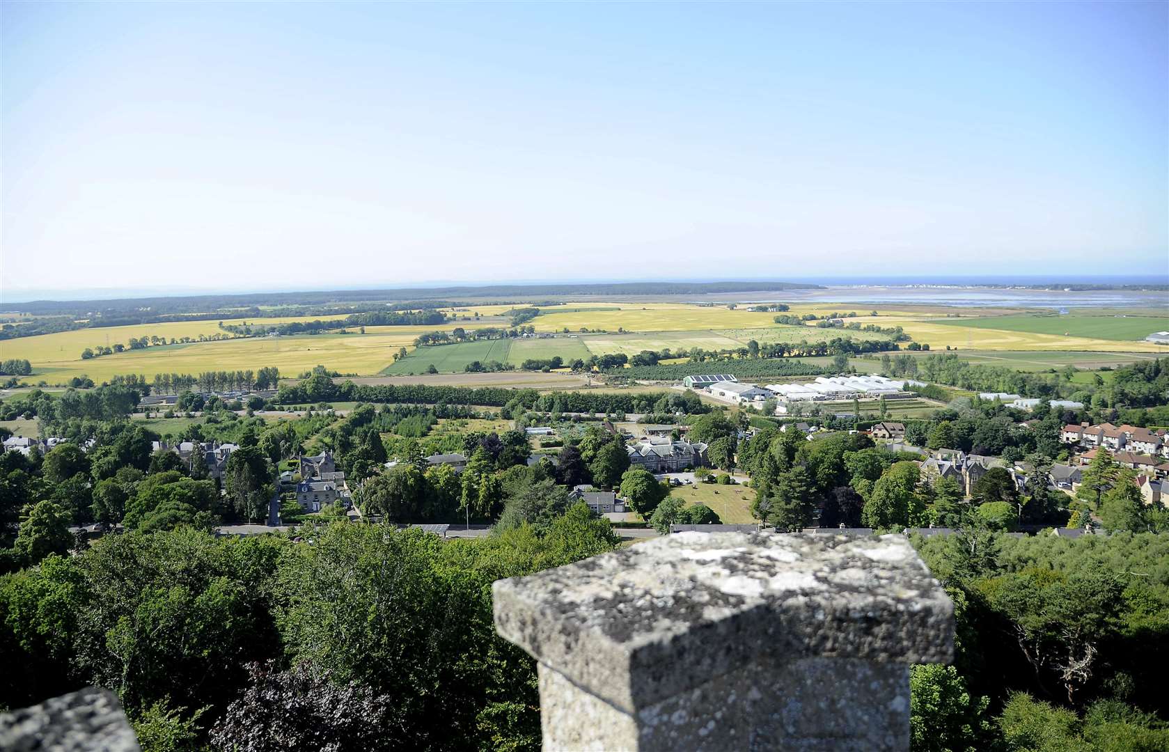 The view from Nelson's Tower in Forres.