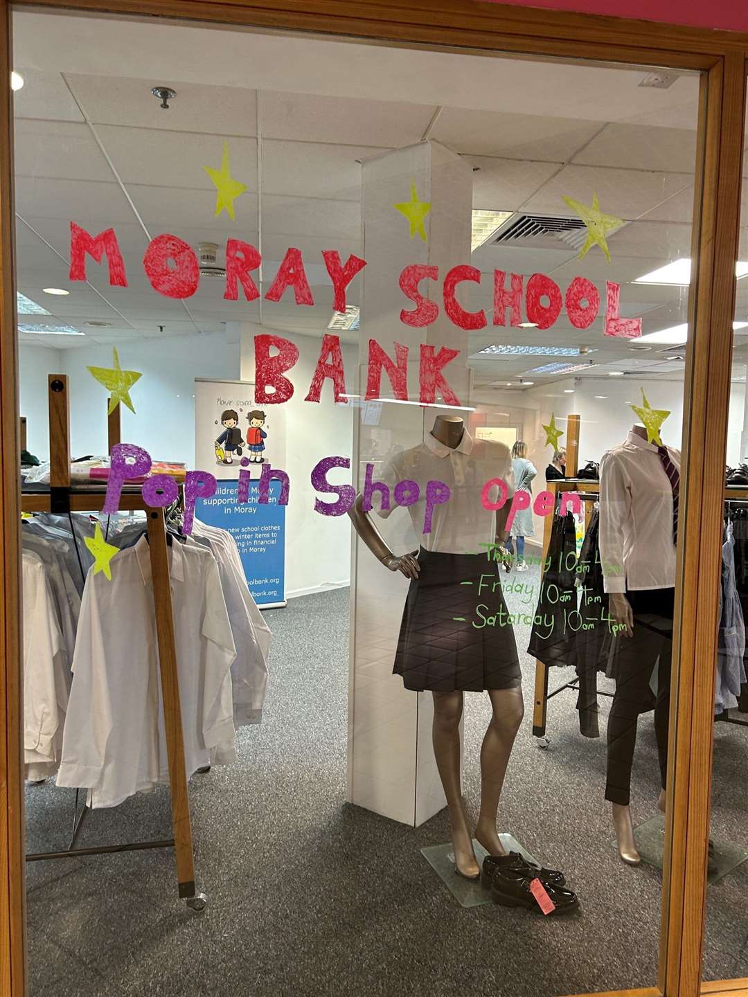 Moray School Banks pop-up shop is back and needs volunteers. Picture: Moray School Bank