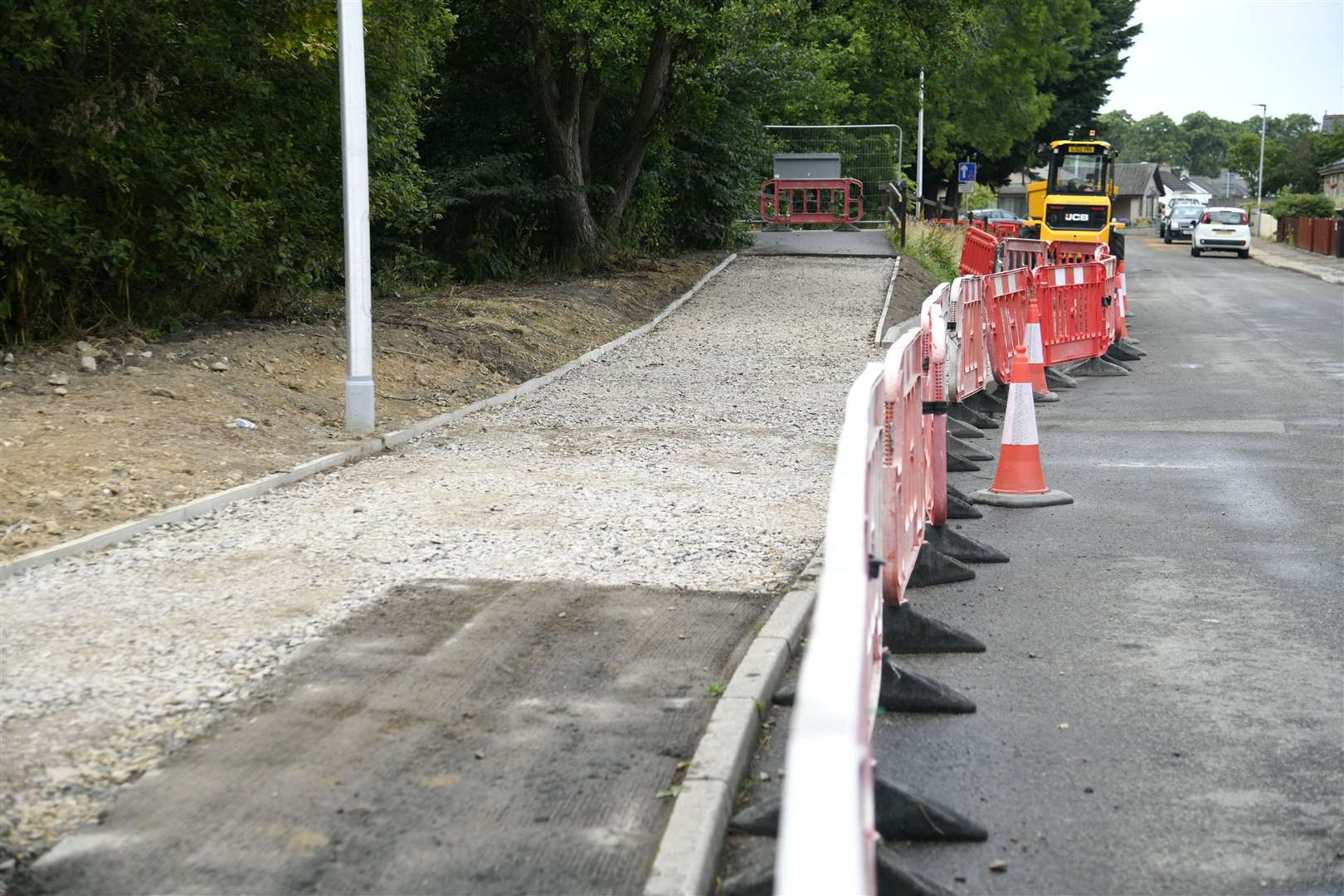 Footpaths are being widened at Burdshaugh. Picture: Beth Taylor