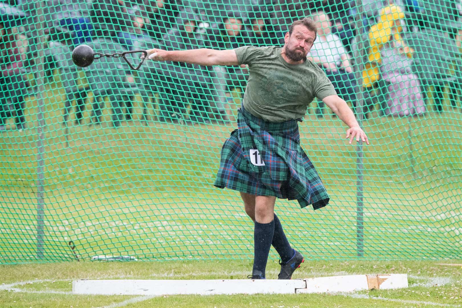 Heavy Ross Broom competing at Forres Highland Games 2022. Picture: Daniel Forsyth