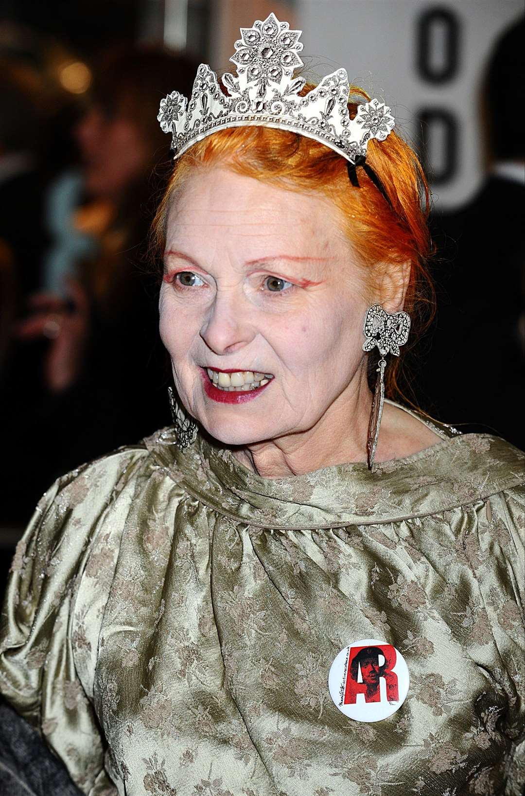 The designer arrives for the royal world premiere of Alice in Wonderland at the Odeon, Leicester Square, in 2010