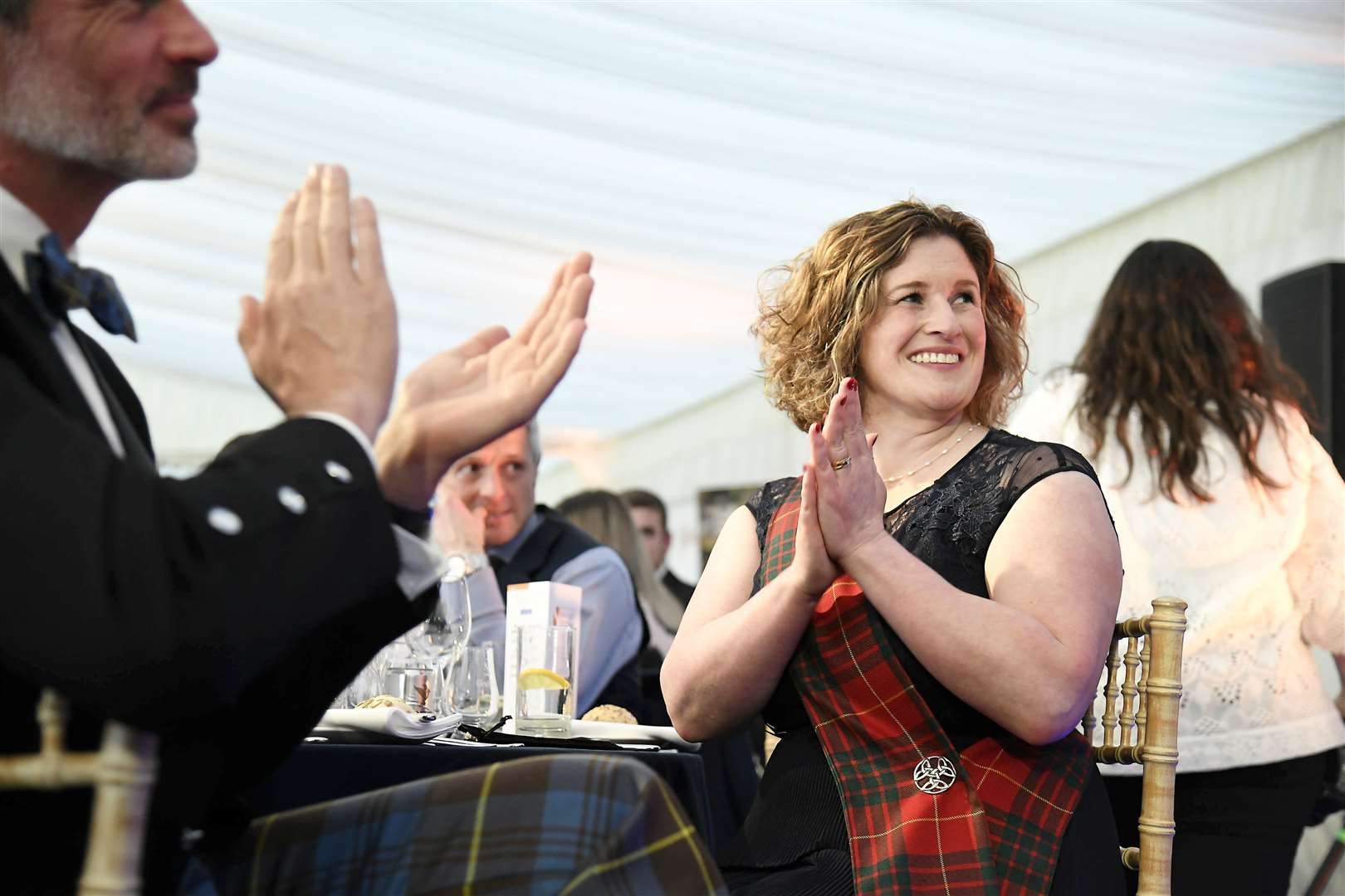 A Touch of Tartan. Kirsty Dagnan from Glenfiddich Distillery gets in the party mood.Picture: Becky Saunderson