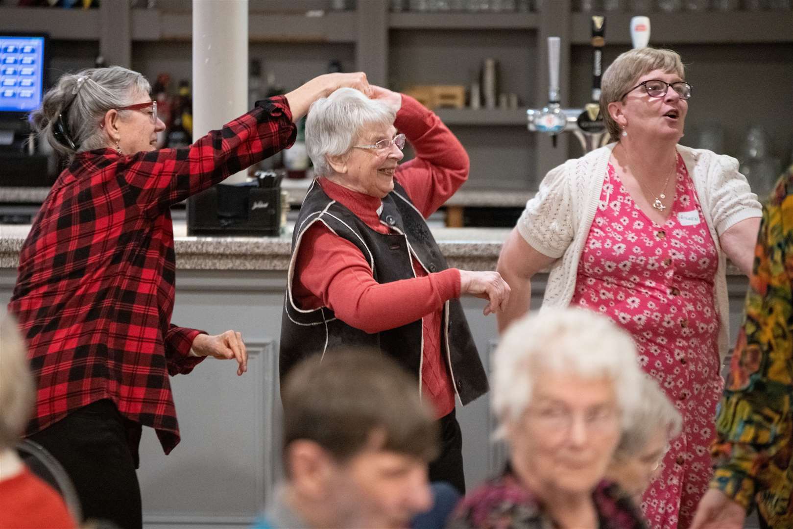 The first Forres Caring Community Circle event featured lots of laughter and dancing. Picture: Daniel Forsyth.