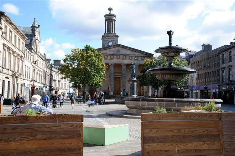 The attack is said to have happened near the fountain on Elgin High Street.