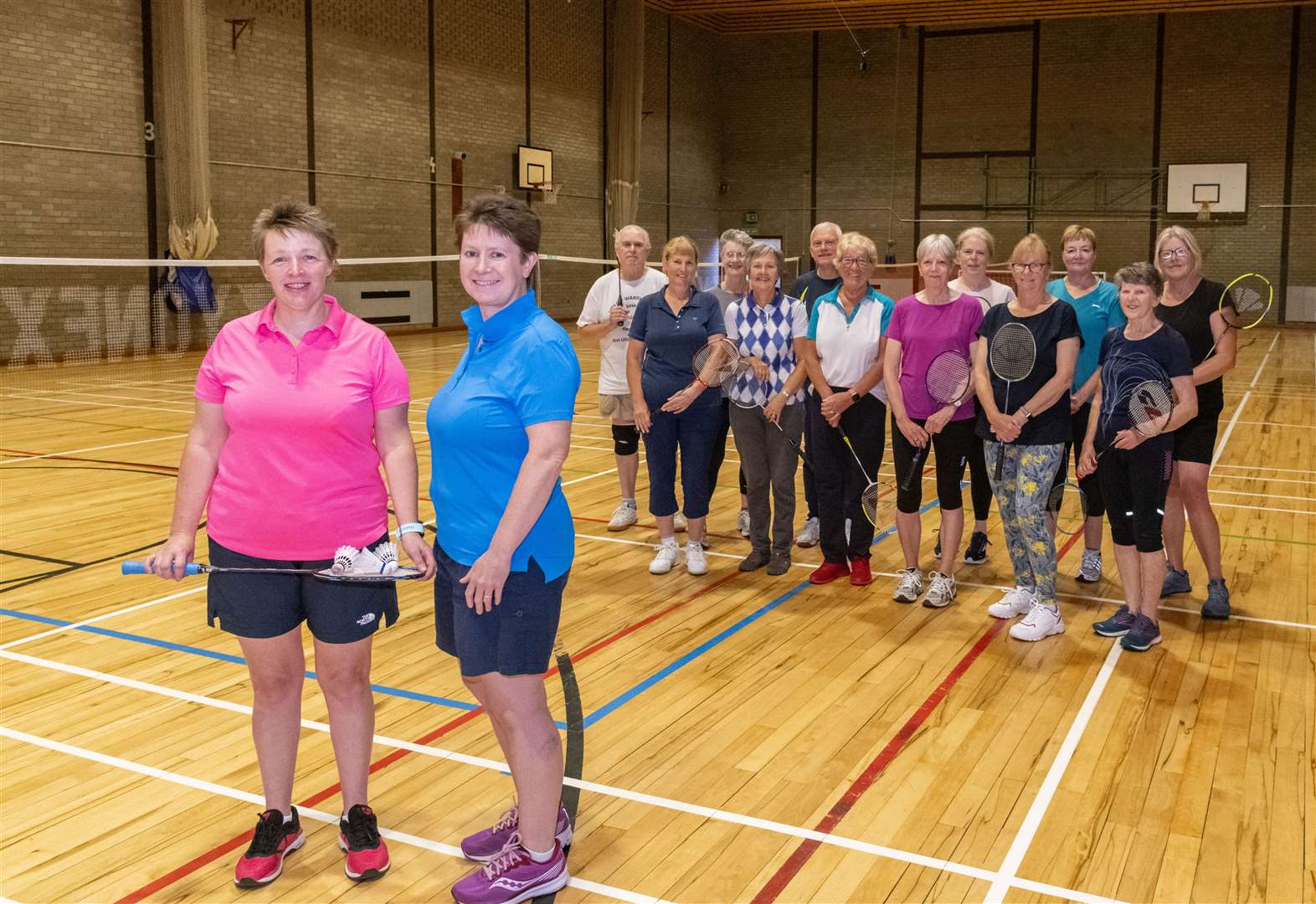 Badminton coaches, Angela Bell (left) and Caroline Mair (right) are starting a new over 50s club at Moray Sports Centre in Elgin after the success of an over 60s club at Forres Community Centre...Picture: Beth Taylor