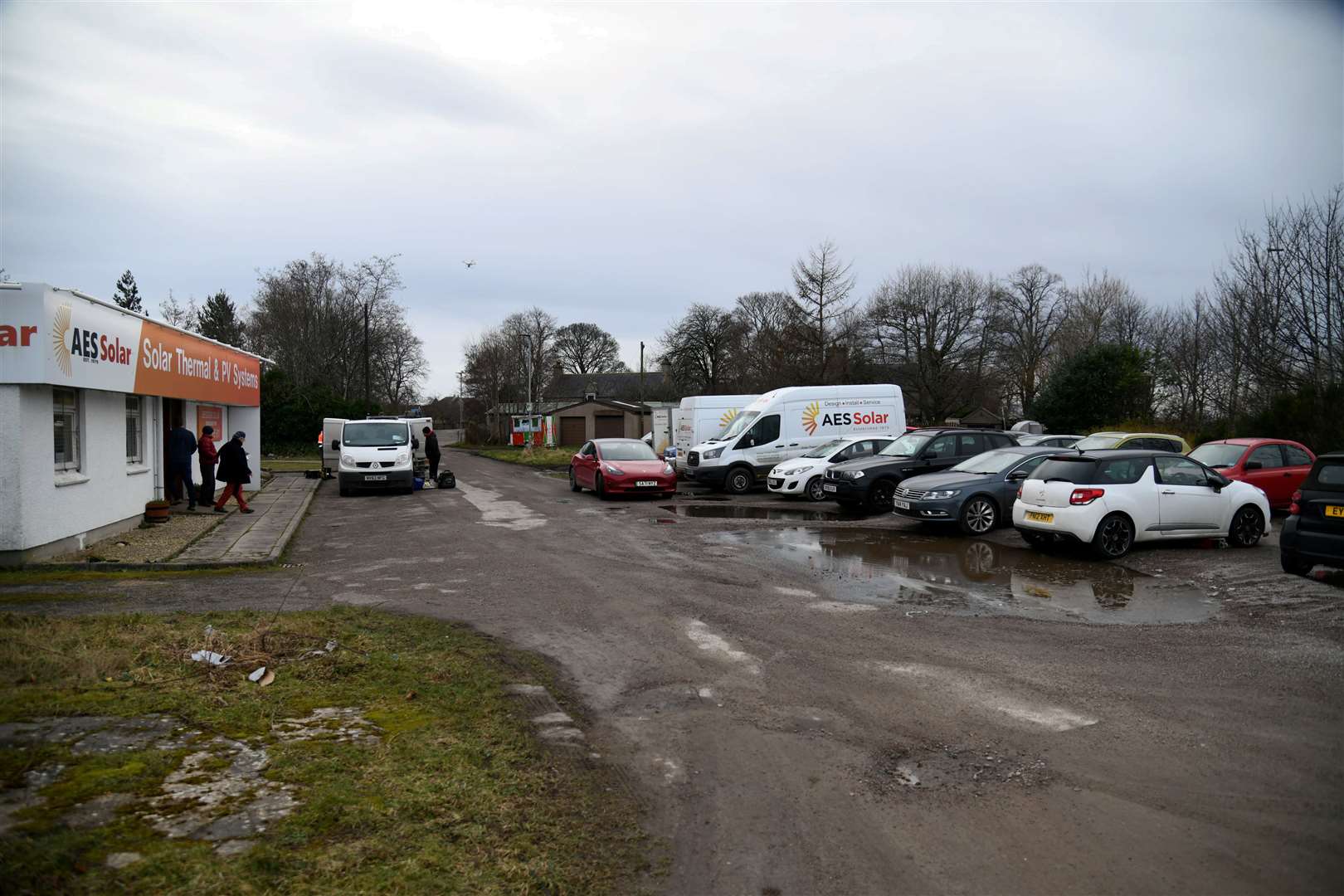 An application to build flats has been accepted by the Scottish Government meaning there will no longer be anywhere to park outside AES Solar/Mosset Park. Picture: Becky Saunderson