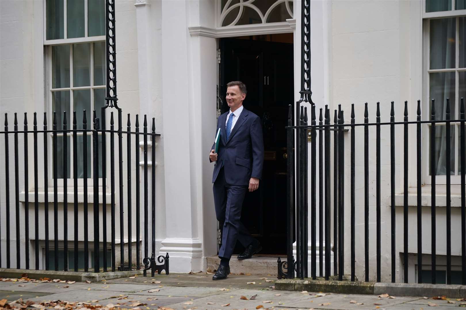 Chancellor Jeremy Hunt heading to the House of Commons to deliver his statement (Yui Mok/PA)