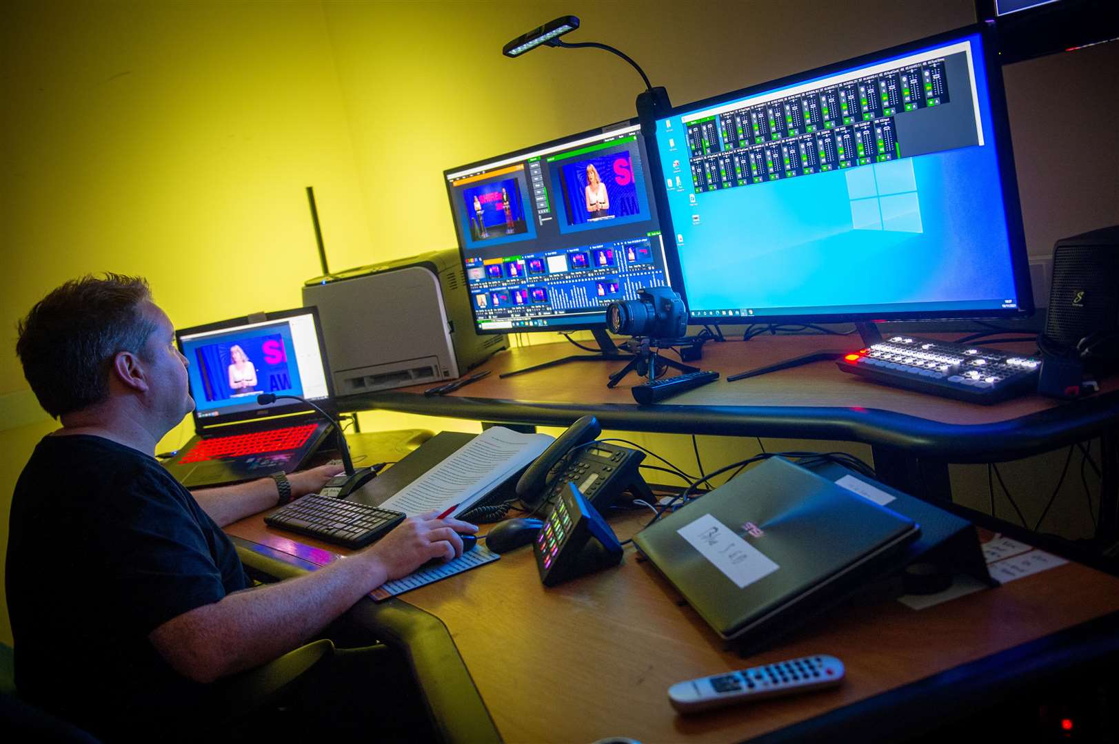 The HCVF control room team ensured the online awards ran smoothly. Picture: Callum Mackay..