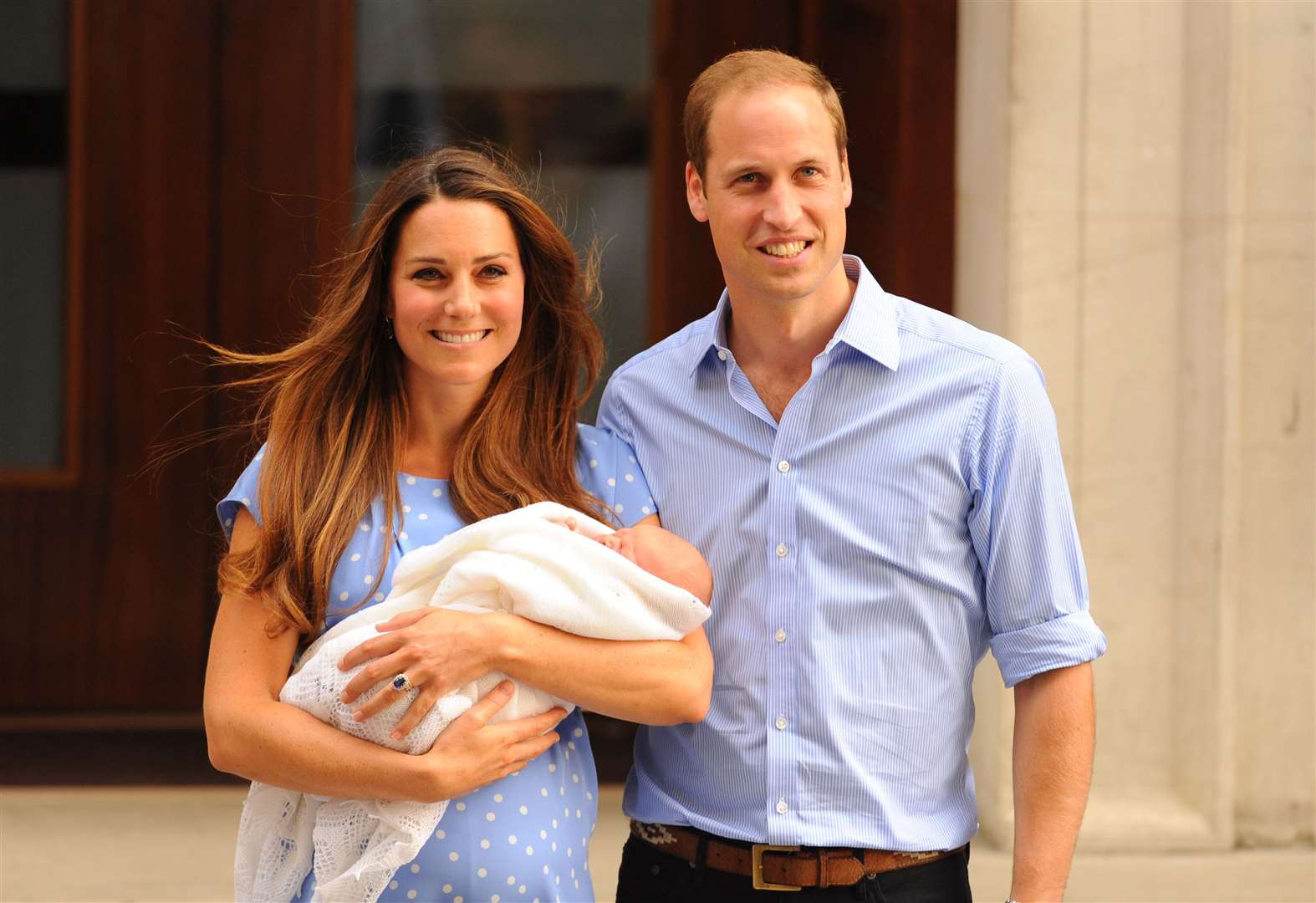 Kate and William with their newborn son in 2013 (Dominic Lipinski/PA)