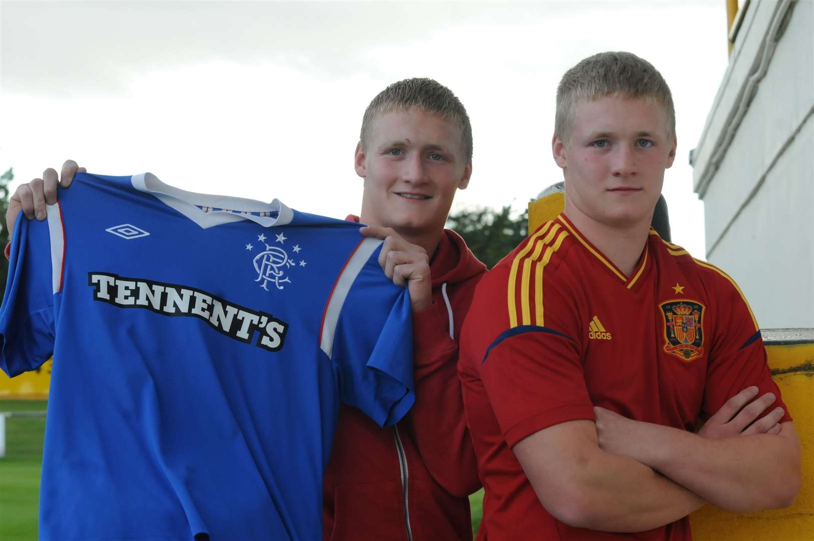 Graham (left) played against Rangers in 2012 while Lee missed out due to injury. Photo: Eric Cormack