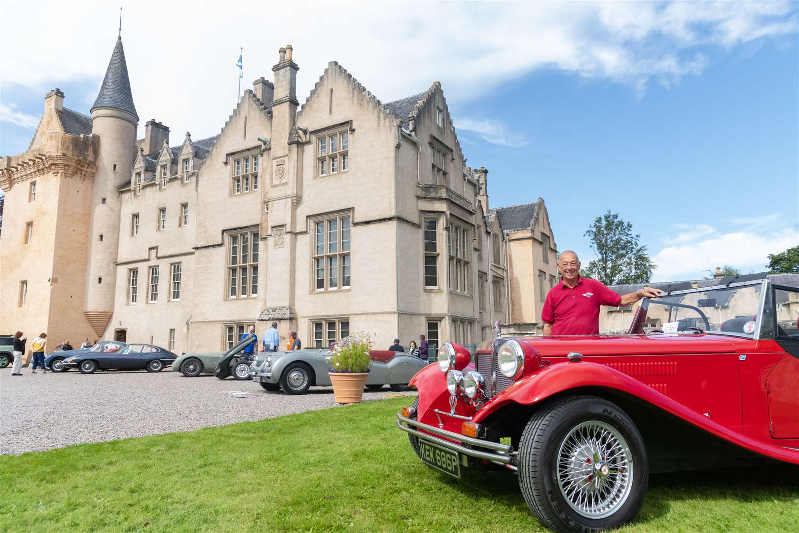 Muzz Crandon from Stovehaven with his JBA Falcon...The Historic Wheels Club's 47th Annual Rally at Brodie Castle, 2023...Picture: Beth Taylor.
