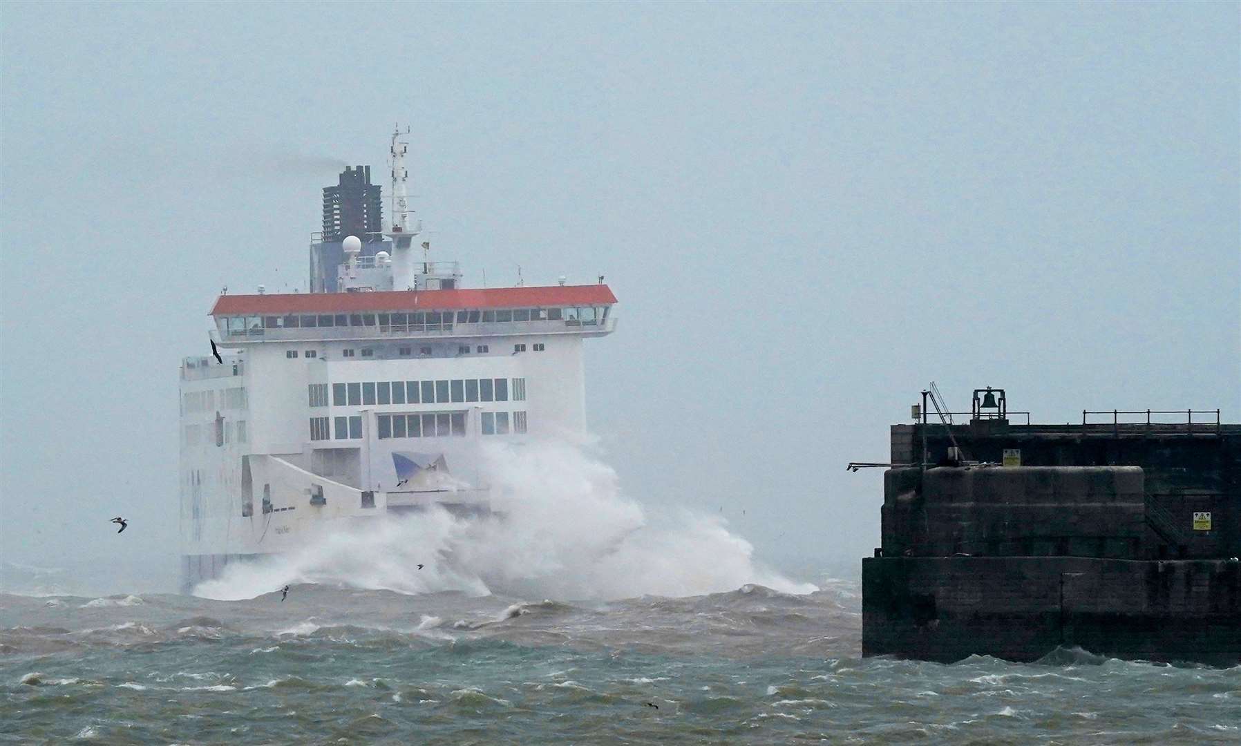 The P&O Pride of Kent ferry arriving at the Port of Dover (Gareth Fuller/PA)