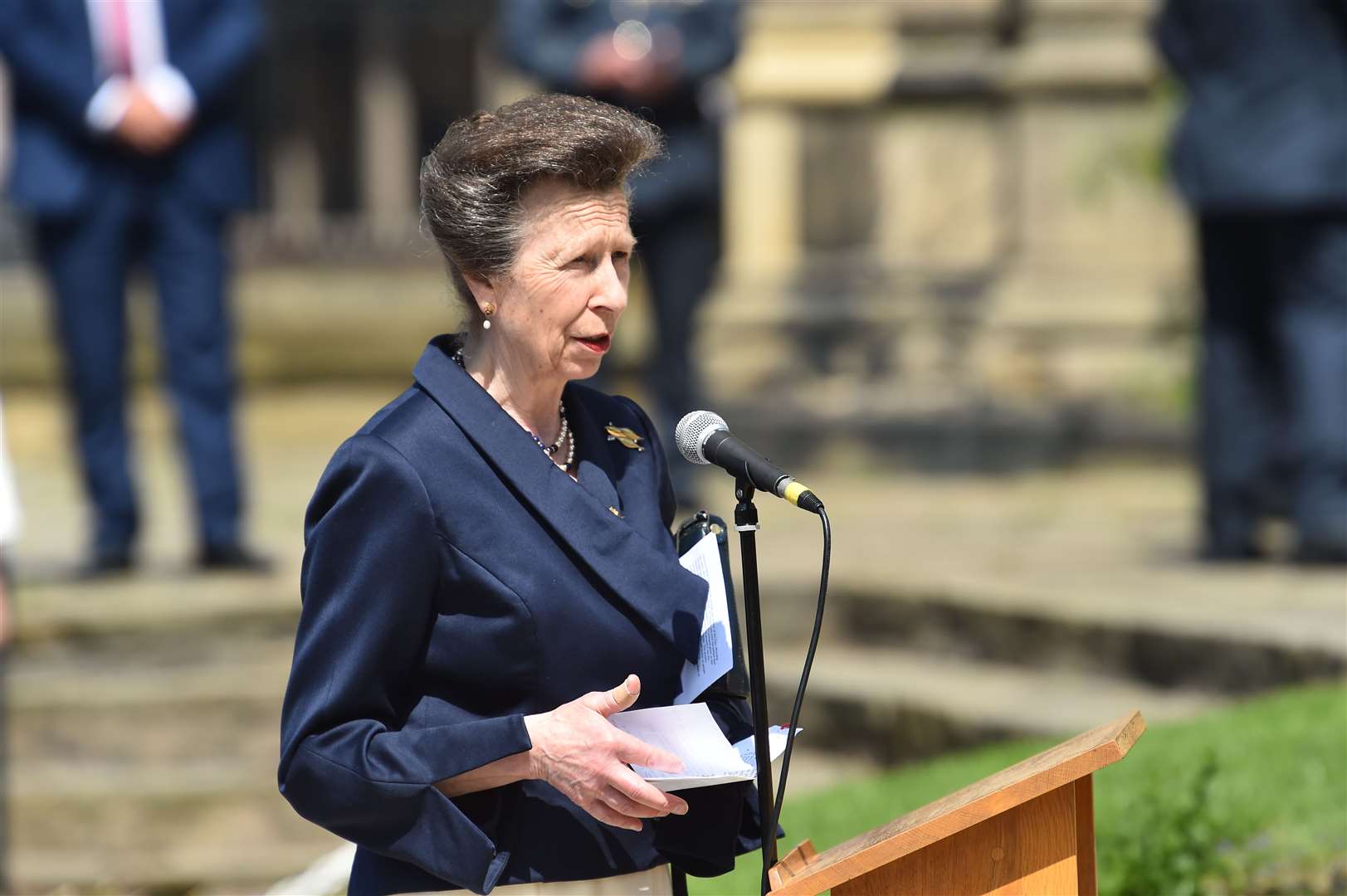 The Princess Royal opened a national memorial and garden of reflection for the Battle of the Atlantic during a visit to Our Lady And St Nicholas’s Church in Liverpool (Peter Byrne/PA)