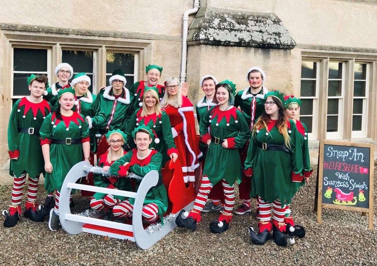 The elves in Santas sleigh
