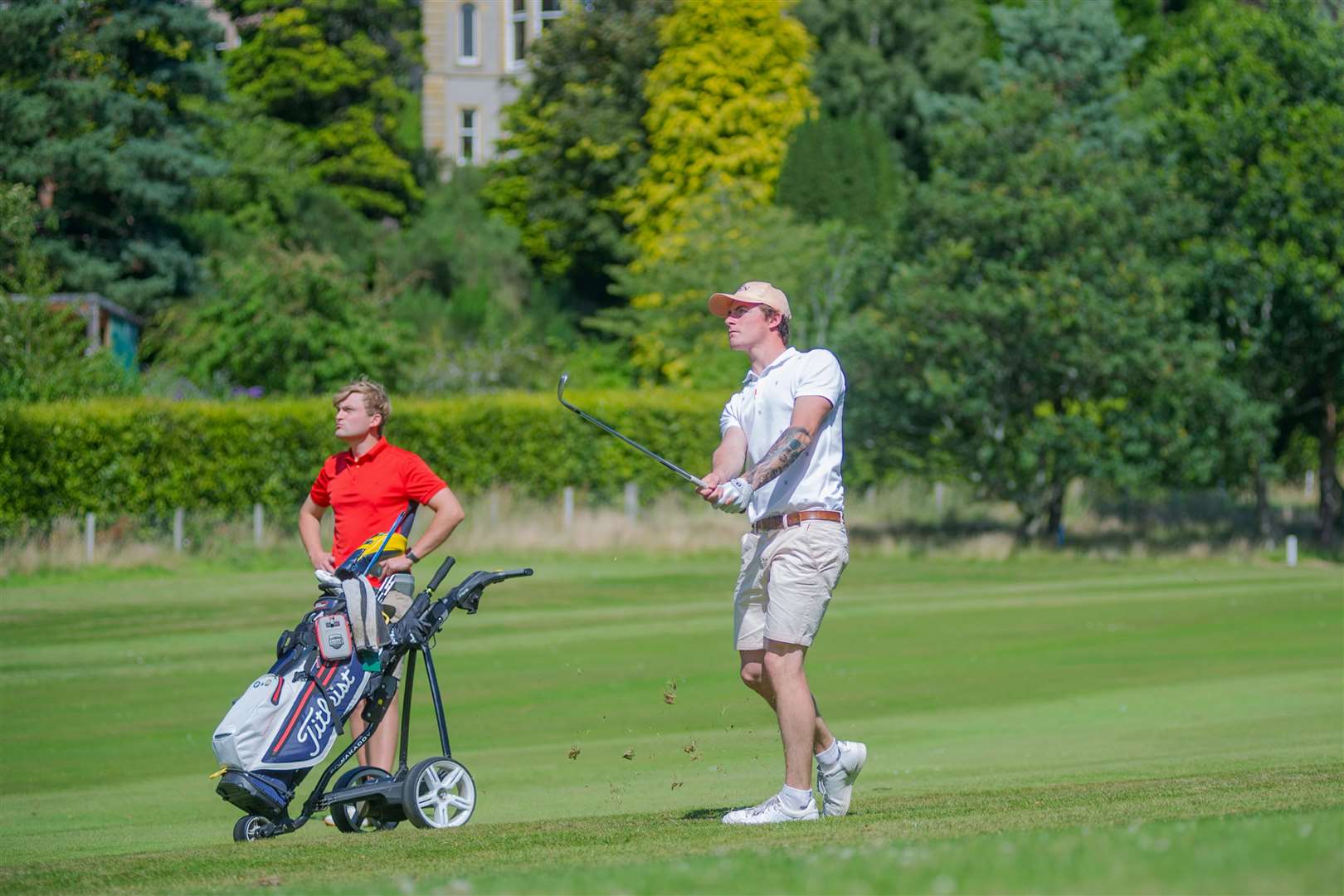 Jake Carpenter on his way to Grant Cup glory at Forres Golf Club's five-day championship. Picture: Daniel Forsyth..