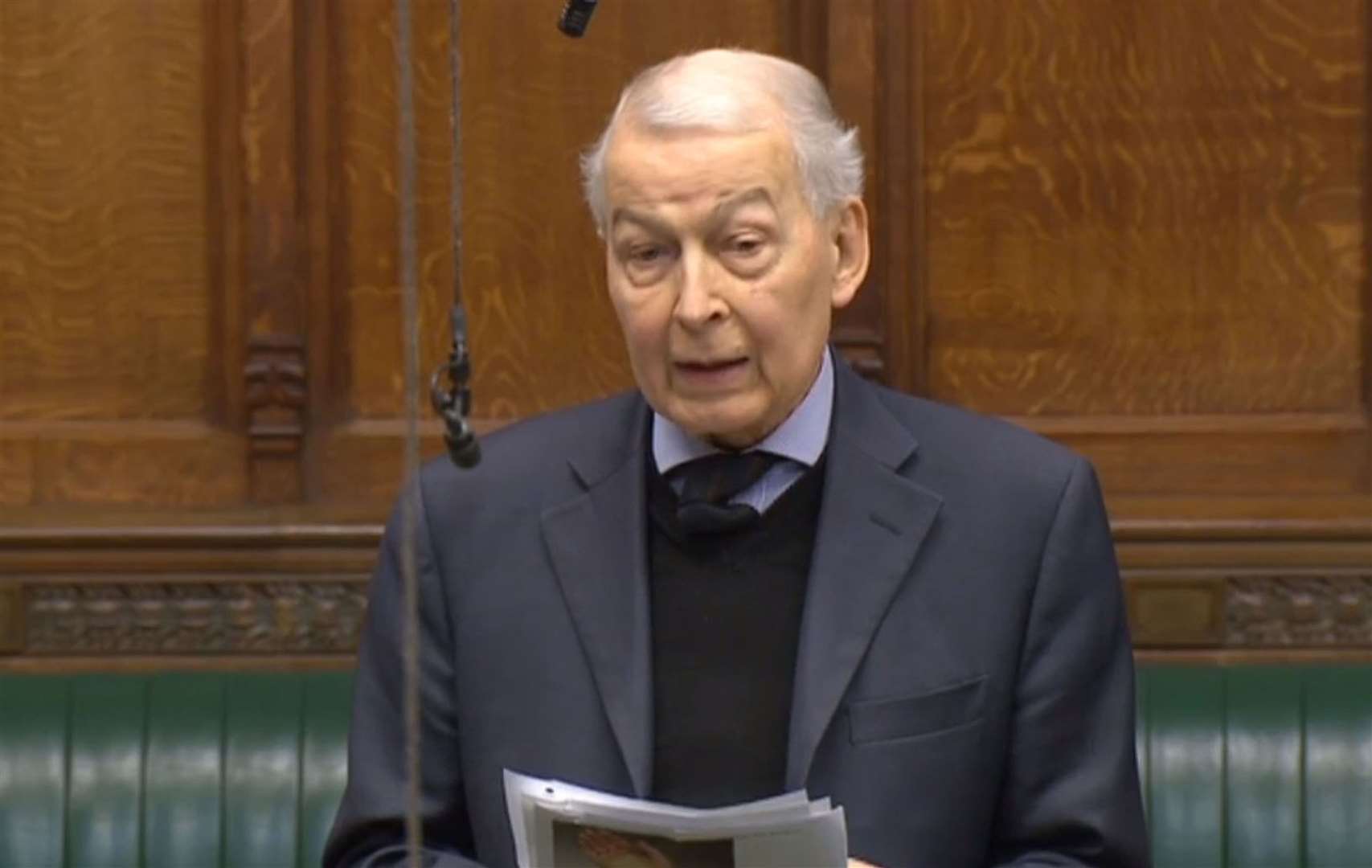 Labour MP Frank Field, then chairman of the Work and Pensions Committee, speaks in the House of Commons in October 2016 (PA)