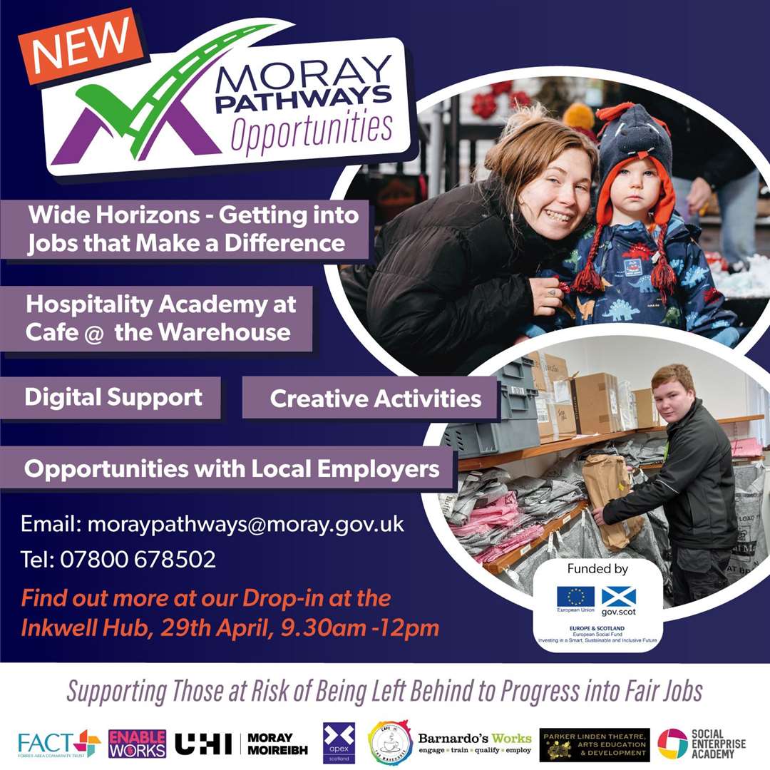 Moray Pathways are holding an employment and training.
