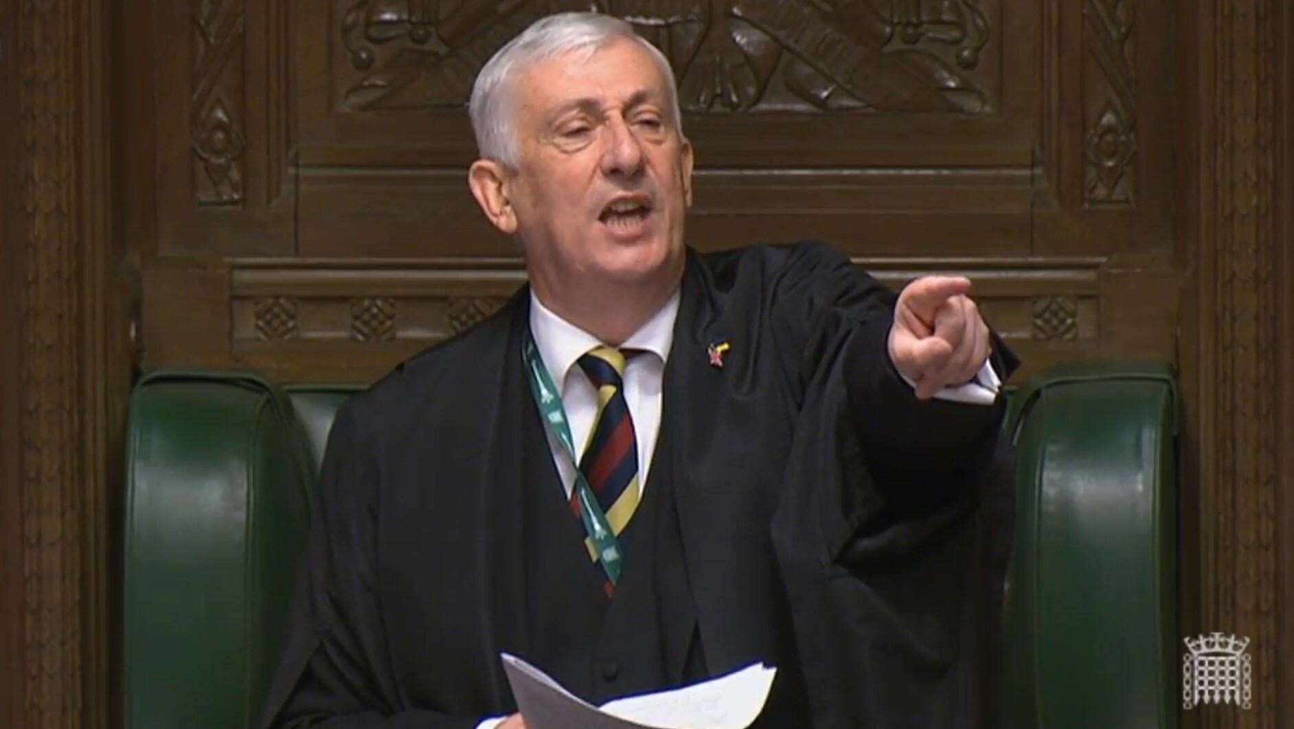Speaker Sir Lindsay Hoyle ordered the two Alba MPs to leave the chamber (House of Commons/PA)