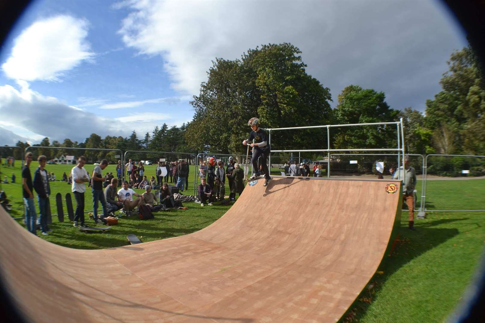 A temporary skate ramp was set up at Grant Park to promote the initiative on Culture Day, September 2016.