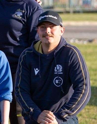 The new rugby development officer for Moray - Connor McWilliam.