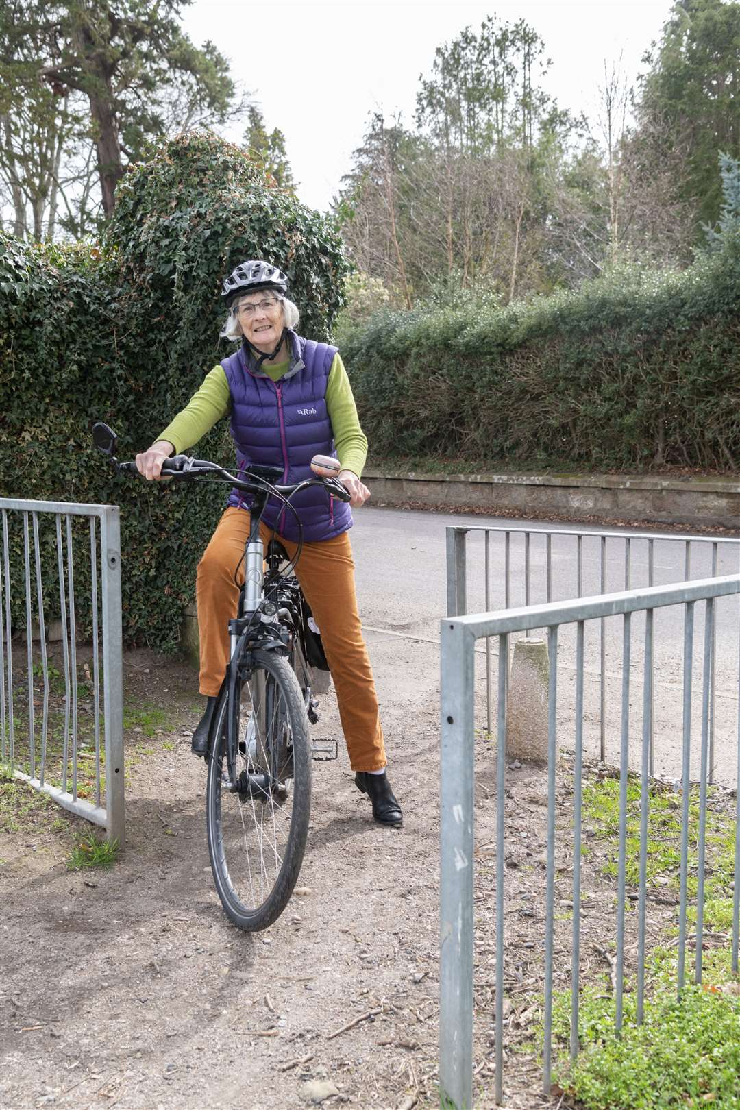 Active Travel Forres leader, Judith Binney, is highlighting areas of Forres that need to be upgraded for cyclists and pedestrians. Picture: Beth Taylor