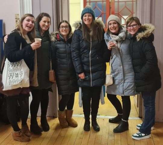 A merriment of local mums during Film Forres’ showing of Barbie in December.