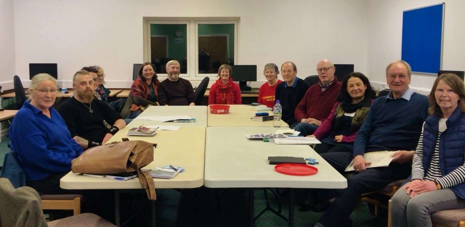 forWords writing group welcomed new attendees into the Green Room at Forres House.