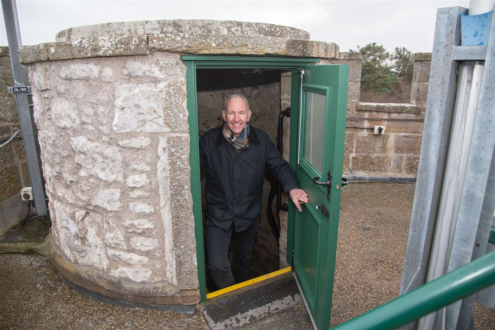 Current volunteer Murray Drummond on Nelson's Tower's winding steps. Picture: Daniel Forsyth