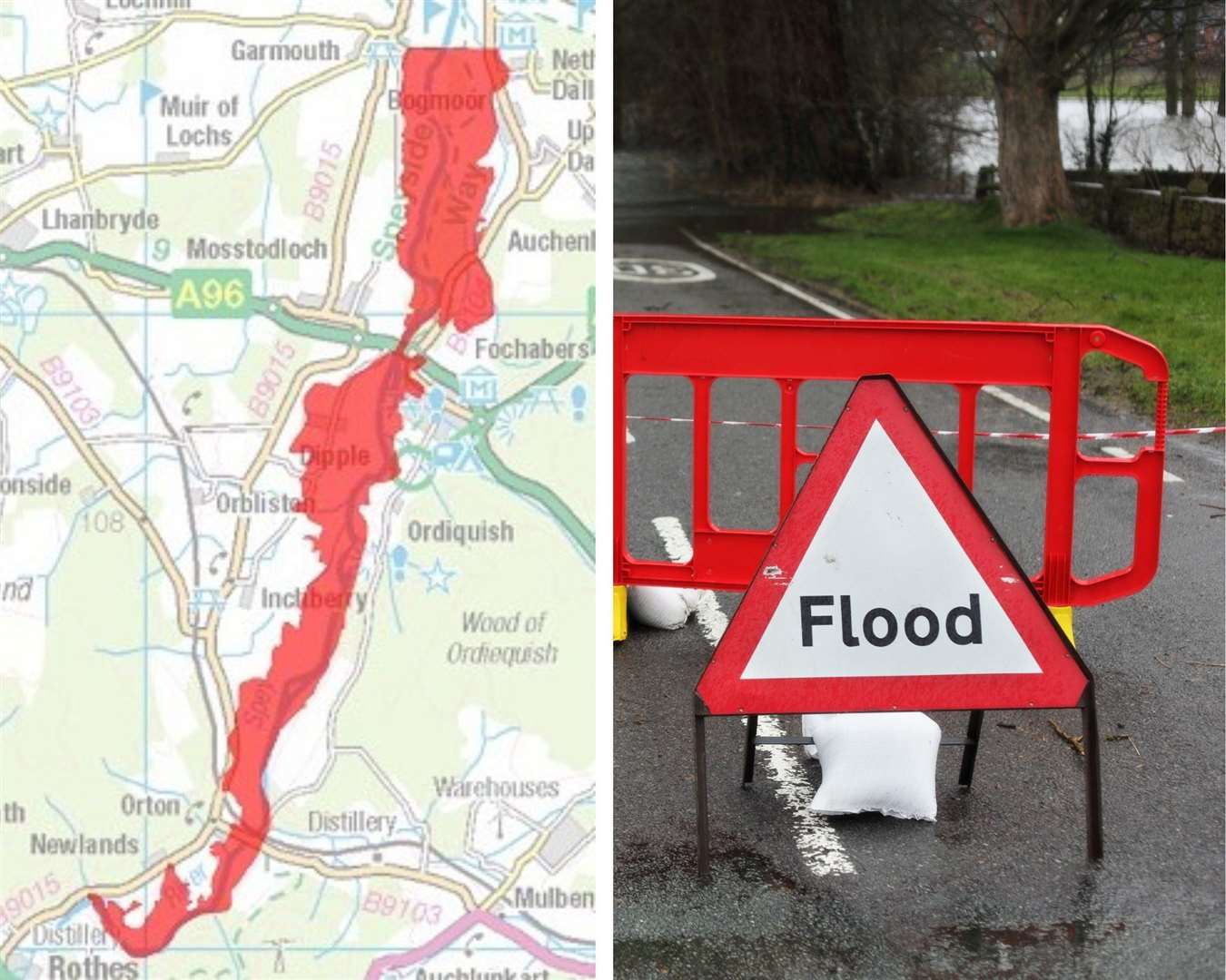 Several flood warnings are in place for parts of Moray.