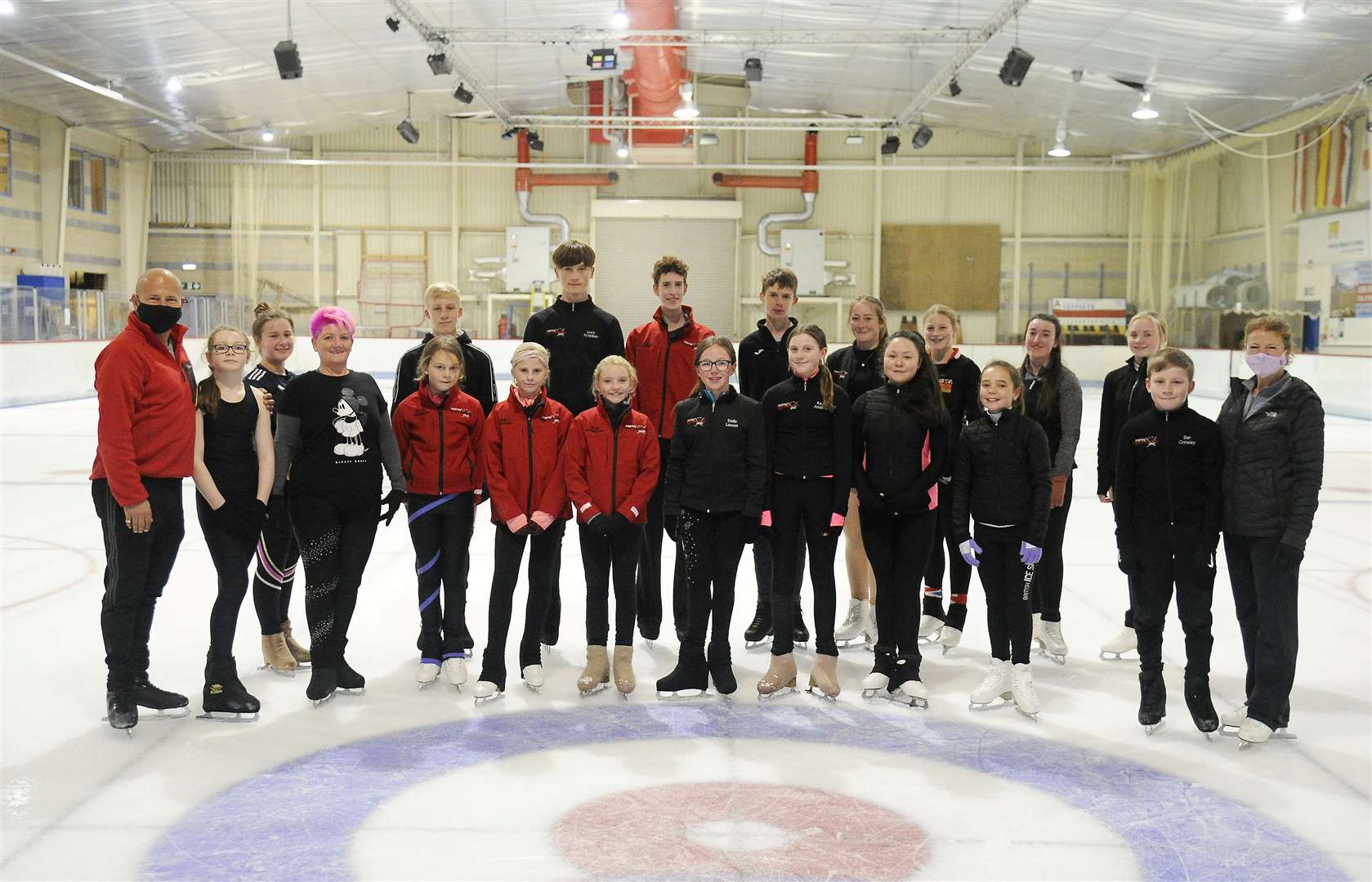 Moray Figure Skating coaches and members are thrilled to be back in Elgin sessions. Picture: Becky Saunderson..