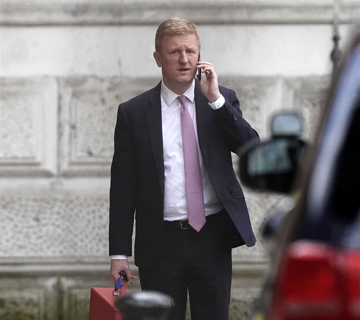Deputy Prime Minister Oliver Dowden said a UAE company’s shares in Vodafone could mount a national security threat (James Manning/PA)