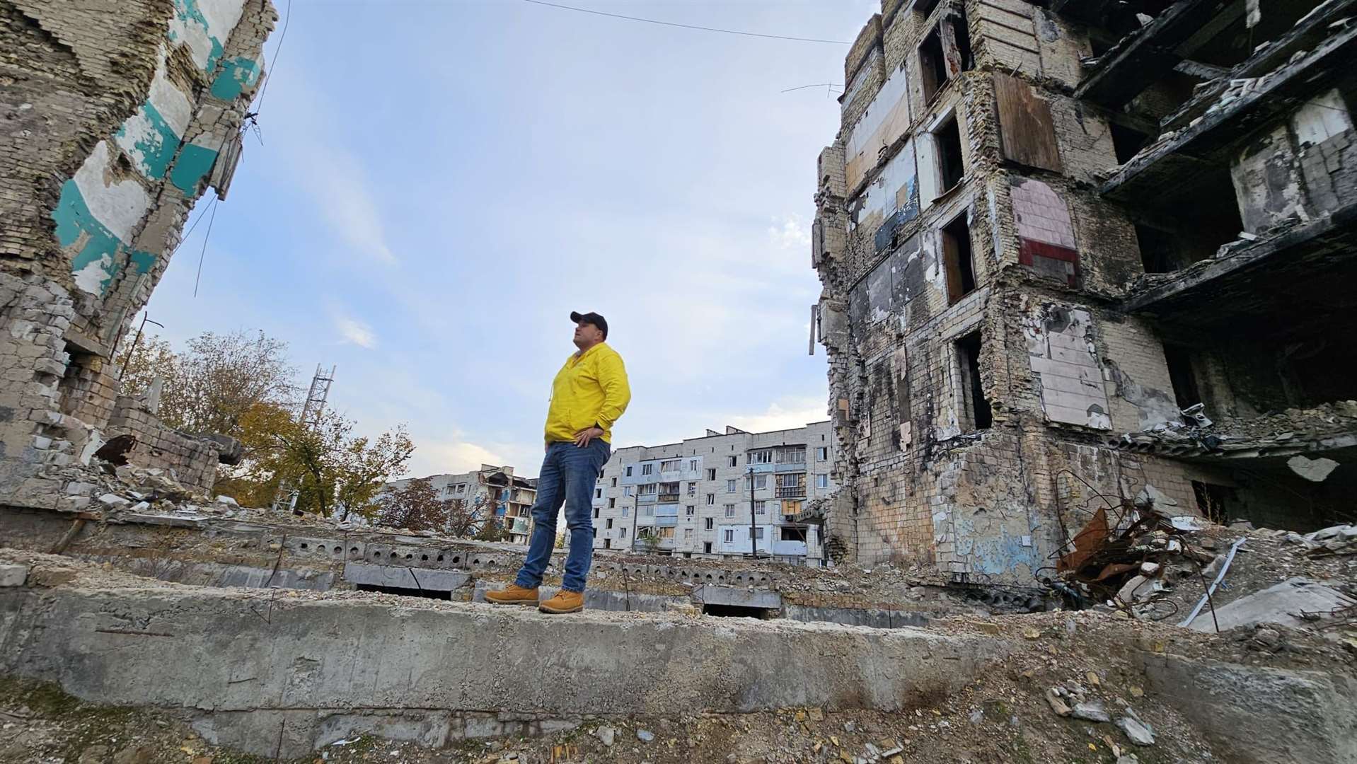 Karol Swiacki visited Bucha to see the devastation caused by bombing (Karol Swiacki/PA)