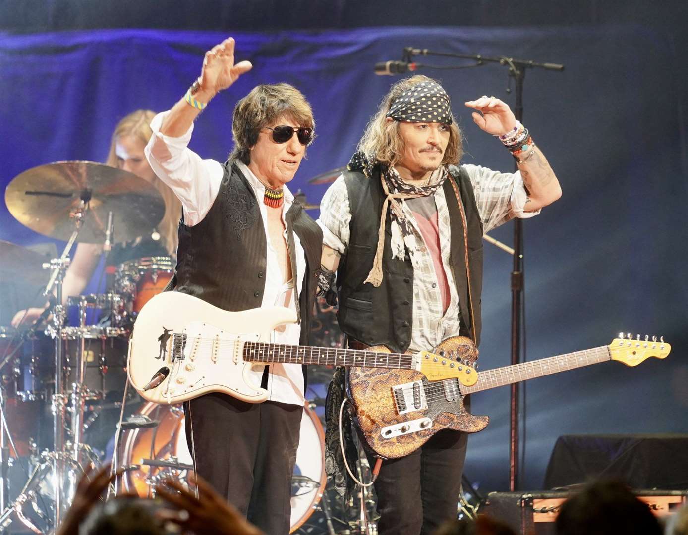 Johnny Depp at the Royal Albert Hall, London, appearing alongside Jeff Beck last year (Raph Pour-Hashemi/PA)
