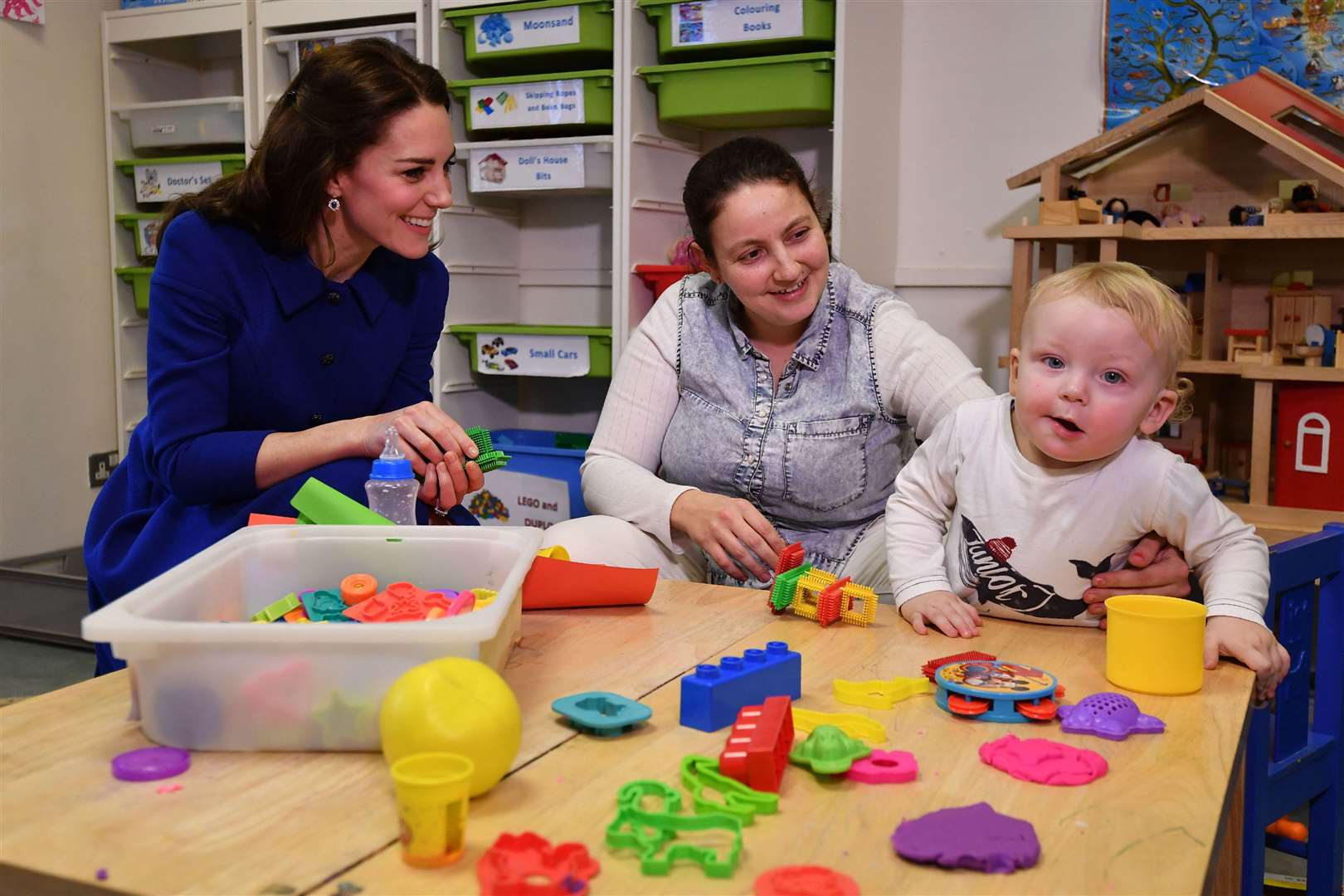 Kate during a visit to an Early Years Parenting Unit in north London (Ben Stansall/PA)