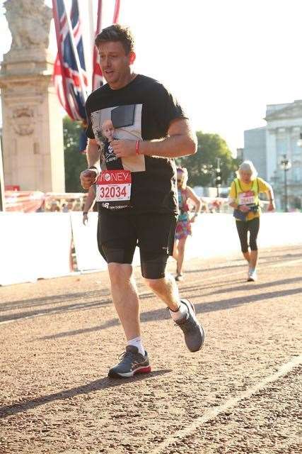 Ceri Menai-Davis ran his first London Marathon in 2021 – a day before his son’s funeral (Ceri Menai-Davis)