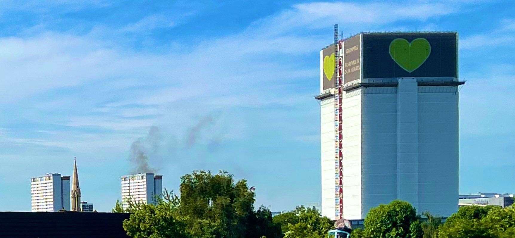 The fire could be seen in the high-rise near Grenfell Tower (fabtic_ltd/PA)