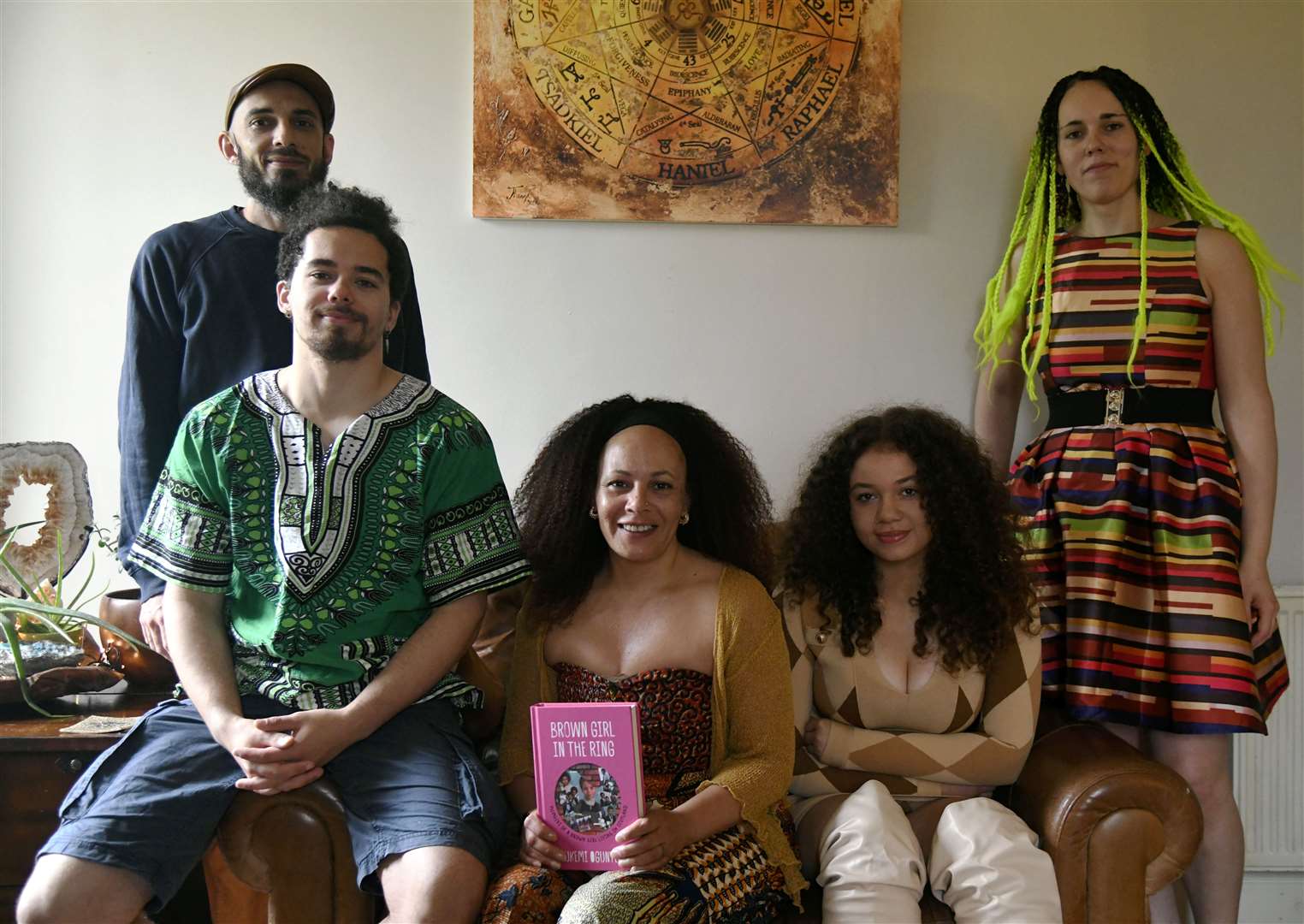 Olukemi with her family celebrating the release. Picture: Beth Taylor