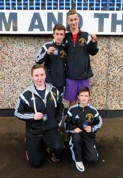 Medal winners (back from left) Sgt Rae and LCpl Johnson, (front) Lcpl Forman and Cdt Innes.