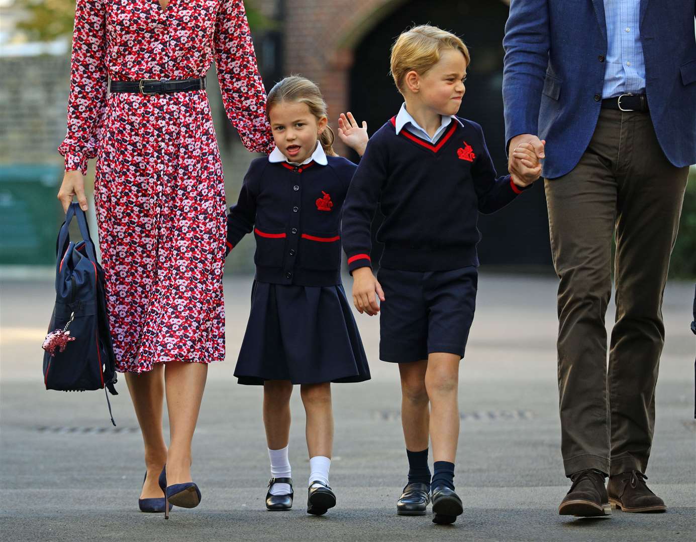 Charlotte’s first day at Thomas’s Battersea (Aaron Chown/PA)