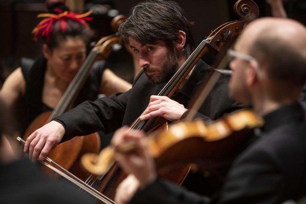 The Scottish Chamber Orchestra, led by principal cellist Philip Higham,
